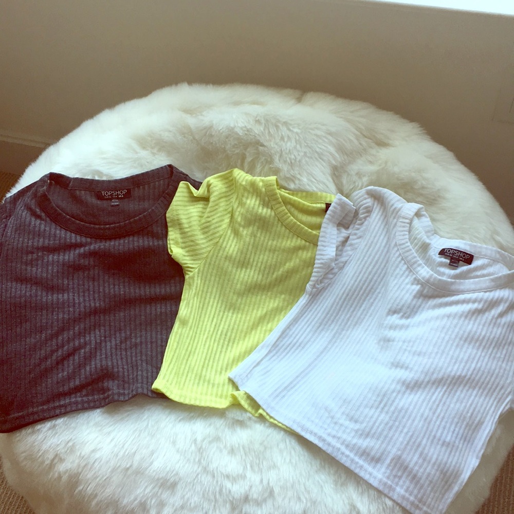 Three top shop ribbed tops